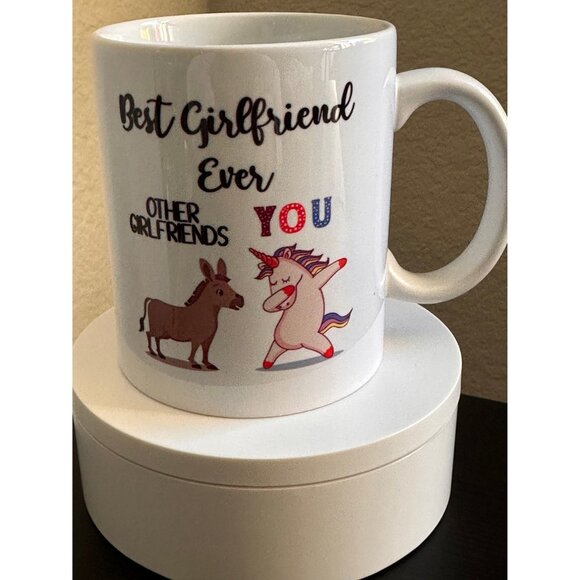 Best Girlfriend Ever Unicorn Mug | Girlfriend's Birthday Gift | Funny Gift - Picture 3 of 5